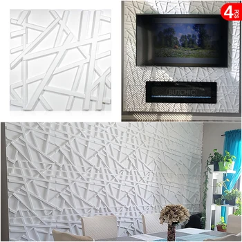 4шт 50x50 см 3D настенная панель Геометрические линии 3D наклейка на стену обои фреска алмазный дизайн декор плитка 3d форма эстетическая комната 90-х