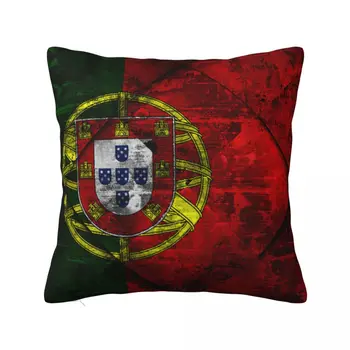 Наволочка с флагом Португалии, мягкая наволочка из полиэстера, дизайнерские украшения, наволочка с флагом страны, домашняя площадь 45 см
