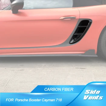 Боковое вентиляционное отверстие из сухого углерода, Разветвители на выходе бампера, Накладные чехлы для Porsche Boxster Cayman 718 2016-2020 Автомобильные Аксессуары
