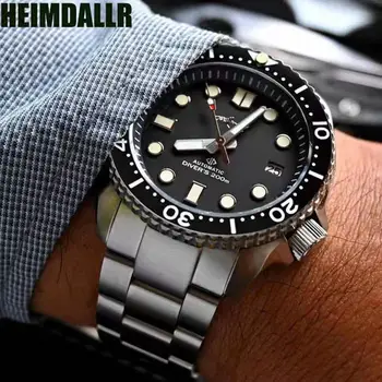 Heimdallr Shark 007 Мужские часы C3 Со Светящимся циферблатом Сапфировый Дайвер NH35A Механизм с автоподзаводом Механические Мужские наручные часы SKX007