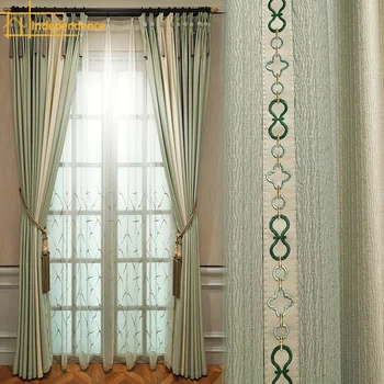 Современный минимализм, свежие шторы для спальни, легкая роскошь, элегантная гостиная в скандинавском стиле, кабинет, бирюзовый занавес на заказ rhj