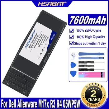 HSABAT BTYVOY1 7600 мАч Аккумулятор для ноутбука Dell Alienware M17x R3 R4 05WP5W CN-07XC9N 7XC9N ТИП C0C5M 318-0397 5WP5W Батареи