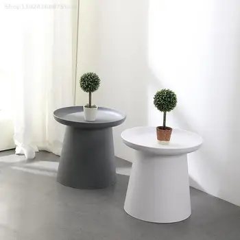 Круглый пластиковый журнальный столик в скандинавском стиле, домашний Чайный столик, Семейный круглый стол, простой диван, приставной столик Basse De Jardin