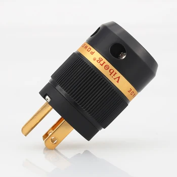 Viborg VM501G из чистой меди, Позолоченный американский штекер переменного тока для аудио, сетевой кабель DIY