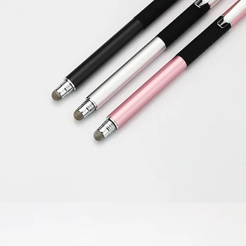 Универсальный стилус 2 В 1 для смартфона планшета Толстый Тонкий емкостный карандаш для рисования Экран мобильного телефона Android Металлическая сенсорная ручка для заметок