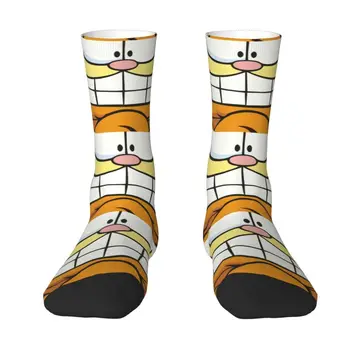 Носки Garfields с забавным принтом для мужчин и женщин, эластичные летние Осенне-зимние носки с мультяшным котом