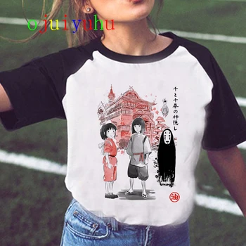 Футболка с Тоторо Харадзюку Каваи, женская футболка Ульзанг Миядзаки Хаяо, забавная футболка 