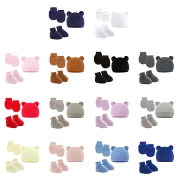 Модные перчатки 77HD против царапин, шапочка для новорожденных, для защиты лица от царапин