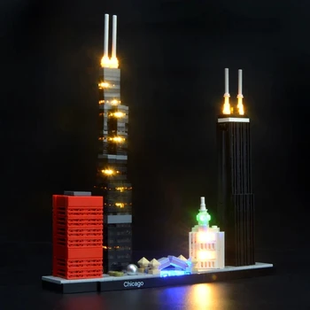 Набор USB-ламп для конструктора Lego 21033 Chicago 21033 Blocks Building Set - (модель LEGO в комплект не входит)