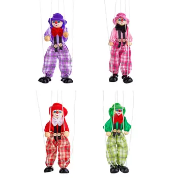 Прекрасная струнная кукла-марионетка Деревянная ручная кукла-клоун Интерактивная игрушка для коллекций театрального реквизита