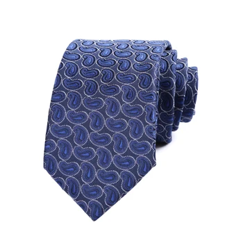 Классический мужской галстук длиной 7 см, темно-синий галстук 
