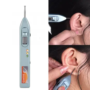Детектор аурикулярных точек Автоматическое обнаружение уха Ручка Предупреждающий звук Точечный массаж Ушная Аурикулотерапия Аппаратная терапия акупрессуры