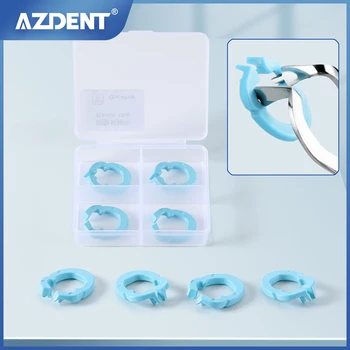 AZDENT 4ШТ Зажимное кольцо из стоматологической смолы, разделительное кольцо, секционные металлические матрицы, держатель матрицы, фиксированный зажим, Автоклавируемый
