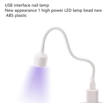 1 шт. мини-сушилка для ногтей, УФ-светодиодная лампа, складная USB-лампа для сушки гель-лака, клея, маникюра, принадлежностей для маникюра, оборудования для художественного салона, инструмента