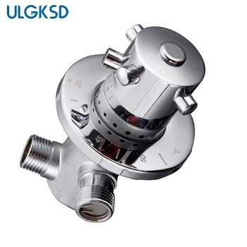 ULGKSD Термостатический Латунный Картридж G1 / 2 = DN15 Смесительный клапан Контроль температуры горячей и холодной воды Смешивание Аксессуаров для ванной комнаты