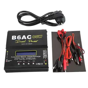 Зарядное устройство-разрядник B6AC 80W AC/DC Lipo LiFe NiMH для радиоуправляемой модели