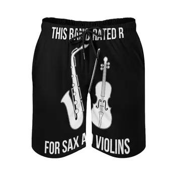 Эта группа с рейтингом R для саксофона и скрипки Разработала мужские пляжные шорты с сетчатой подкладкой, штаны для серфинга, плавки, Музыкальное снаряжение