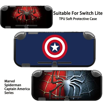 Мягкий защитный чехол Marvel Spiderman Captain America из ТПУ для игровой консоли Switch Lite NSLite SwitchLite Защитный чехол для игровой консоли Shell