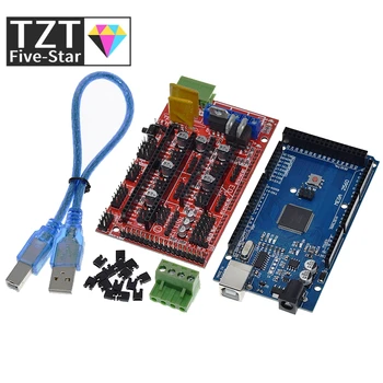 TZT Mega 2560 R3 Mega2560 REV3 + RAMPS 1.4 Контроллер для Arduino 3D Принтер arduino kit Reprap MendelPrusa