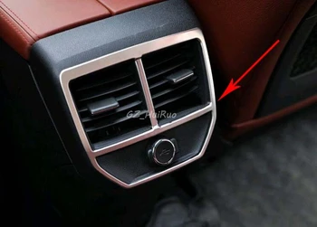 1pc Матовый внутренний подлокотник из нержавеющей стали, отделка заднего вентиляционного отверстия для Peugeot 3008 GT 2016 2017
