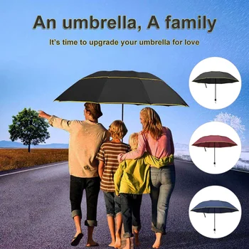 1 шт. Зонтик Ветрозащитный Двойной автоматический Складной Зонтик Для мужчин, дождя, женщин, Подарочный зонтик, трехстворчатый, из десяти костей, роскошный, большой, высшего качества