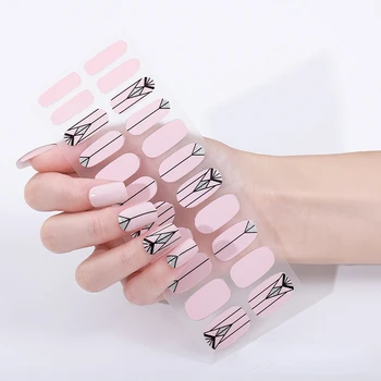 1 Лист, полное покрытие, 3D наклейки для ногтей для женщин, Весенний Розовый цветочный дизайн ногтей, водные наклейки, слайдеры, товары для маникюра, товары для ногтей