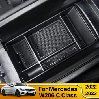 Для Mercedes Benz C Class W206 C200 C260 2022 2023 Центральный Подлокотник Автомобиля Ящик Для Хранения Перчаток Контейнер Органайзер Аксессуары