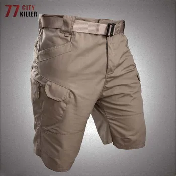 Классические тактические шорты Мужские с несколькими карманами, водонепроницаемые быстросохнущие шорты-карго, мужские военные шорты для охоты и рыбалки, армейские короткие штаны