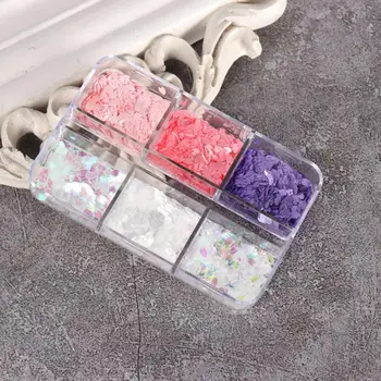 1 коробка модных противоскользящих изысканных украшений для ногтей в форме лепестков цветов, принадлежности для маникюрного салона, декор для ногтей, блестки, дизайн ногтей, блестки