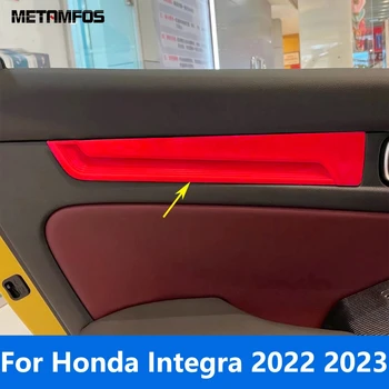 Для Honda Integra 2022 2023 Внутренняя дверь из нержавеющей Стали, панель подлокотника, накладка, наклейка, Рамка, Аксессуары для стайлинга автомобилей