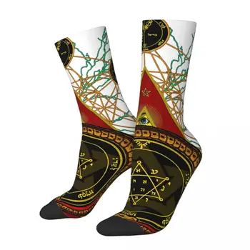 Забавный сумасшедший носок для мужчин SOLOMONS MAGIC в стиле хип-хоп, Винтажная Масонская кладка, бесшовный носок для мальчиков с принтом, Повседневный подарок