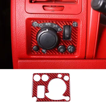 Накладка панели переключателя автомобильных фар из мягкого углеродного волокна для Hummer H3 2005-2009