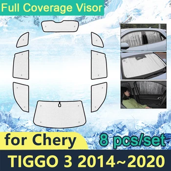 Солнцезащитные Козырьки с полным покрытием для Chery Tiggo 3 2014 2015 2016 2017 2018 2019 2020 Аксессуары для лобового стекла автомобиля Защита от солнца