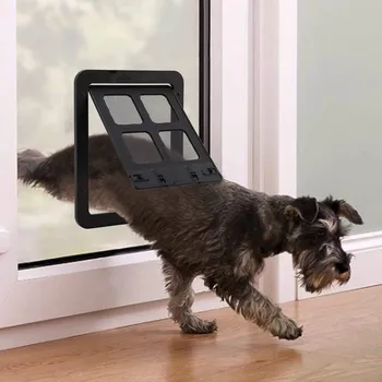 Москитная сетка для домашних животных, домашняя собачья ограда, автоматическая откидная кошачья калитка, откидная собачья дверь, складная прикрепленная входная дверь, собачьи ворота, окно дома