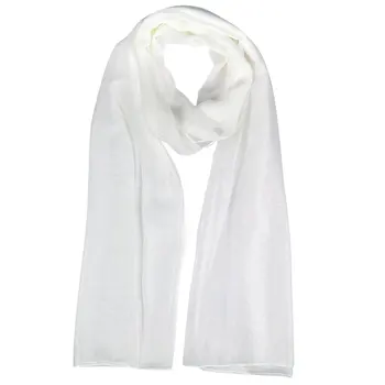 Модный женский Белый Мягкий Длинный шифоновый шарф с накидкой на шею