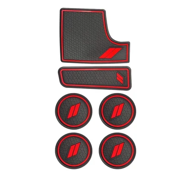 6 шт. Автомобильные подстаканники для воды, латексный коврик против пыли, нескользящая накладка на дверную щель, коврик для салона автомобиля для Dodge Charger 2015-2021