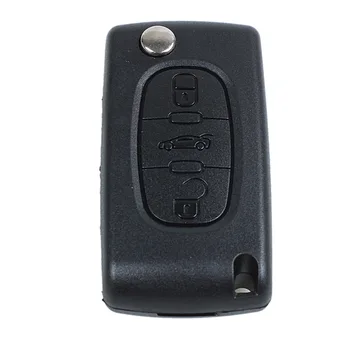 Корпус дистанционного ключа для Peugeot 407 и 407 SW складной, 3 кнопки