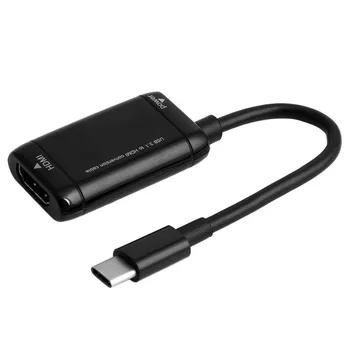 Адаптер, совместимый с USB-C Type C в HDMI, с функцией порта питания USB 3.1 Type C Конвертер мужской в женский для телефона MHL Android