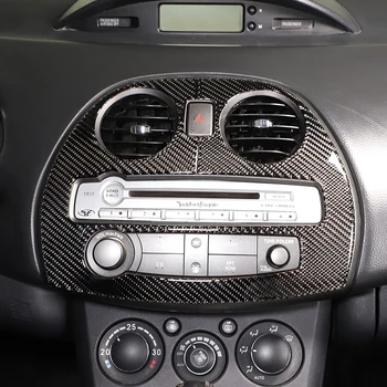 Для Mitsubishi Eclipse 2006-2011 Мягкий углепластиковый автомобильный центральный пульт управления Воздуховыпускная панель Накладка наклейка Автомобильные аксессуары