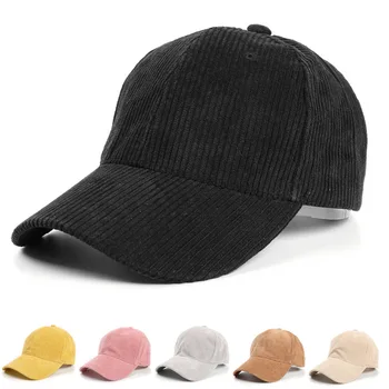 2023 Новая винтажная бейсболка из выстиранного вельвета для родителей и детей, солнцезащитные шляпы для мальчиков и девочек, весенне-зимняя детская шапочка на открытом воздухе