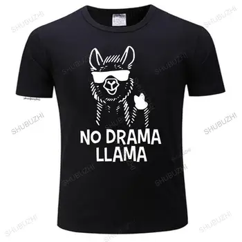 No Drama Llama Забавная мужская футболка Harajuku, модная футболка, мужская хлопковая брендовая футболка с коротким рукавом, мужские футболки с круглым вырезом