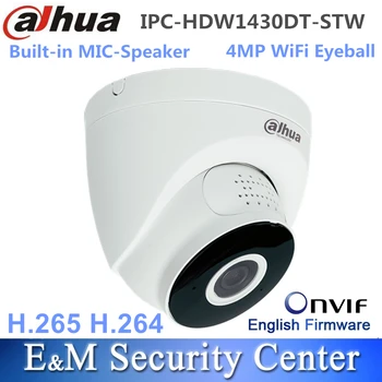 Оригинальный Dahua IPC-HDW1430DT-STW 4-Мегапиксельный ИК-объектив с Фиксированным фокусным расстоянием IP Встроенный Микрофон Динамик Беспроводная Сетевая Камера Видеонаблюдения WiFi Eyeball