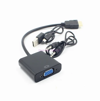 50шт HDMI-совместимый адаптер VGA для мужчин и женщин конвертер 1080P цифро-аналогового видео аудио для ноутбука планшета
