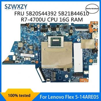 Восстановленная Материнская плата для ноутбука Lenovo Flex 5-14ARE05 R7-4700U CPU 16GB RAM LC55-14A 5B20S44392 5B21B44610 100% Протестирована