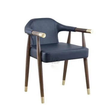 Скандинавский Роскошный обеденный стул из массива дерева, Креативная мебель для отдыха в кофейне отеля, Дизайнерская мебель для спальни