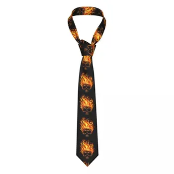 Галстук для мужчин, формальные узкие галстуки, классический мужской свадебный галстук с черепом, джентльменский узкий