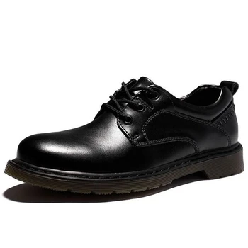 Дышащие мужские оксфорды большого размера, модельные туфли высшего качества, мужские туфли на плоской подошве, Модная повседневная обувь из натуральной кожи, Рабочая обувь