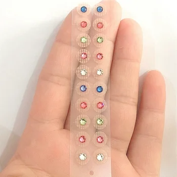 16-гранный кристалл драгоценного камня, магнитная бусина, прозрачная лента, наклейка на ушную раковину, семена для точечного массажа ушей