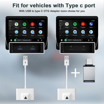 Беспроводной Ключ Carplay Для подключения к беспроводной сети Andriod Auto Dongle Bluetooth 5,0 Двойной WIFI 2,4 ГГц 5 ГГц для Android Онлайн Обновление