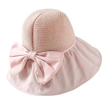 Шляпа женская летняя виниловая рыбацкая шляпа с большими полями, солнцезащитная шляпа с бантом, чехол для лица, сумка для хранения, солнцезащитная шляпа, солнцезащитная шляпа